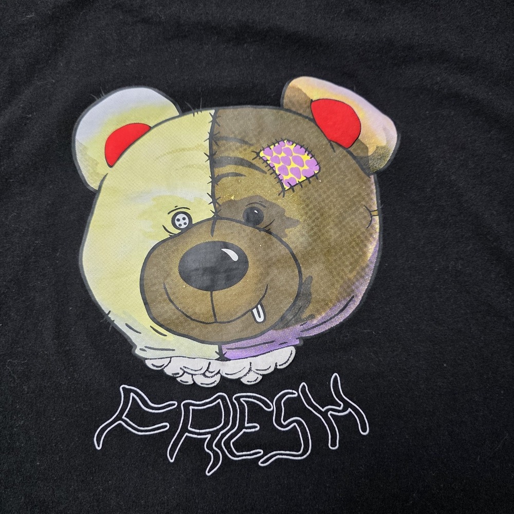 Teddy Fresh Colorful Filth Head Shirt Adult XXL 2XL Black Embroidered Logo Bear - Picture 8 of 10